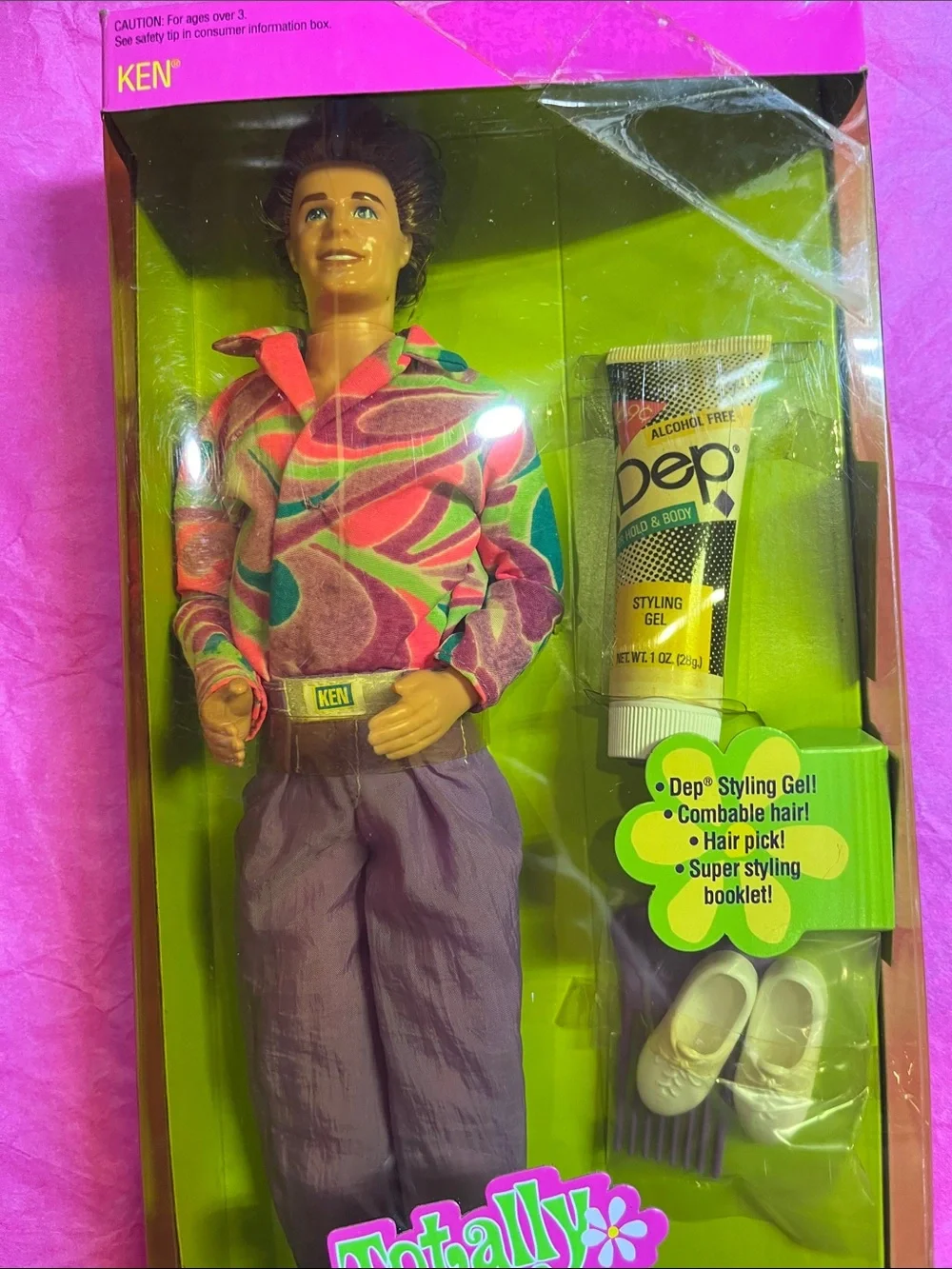 Vintage 1991 Totally Hair Ken Doll (#1115) by Mattel NRFB